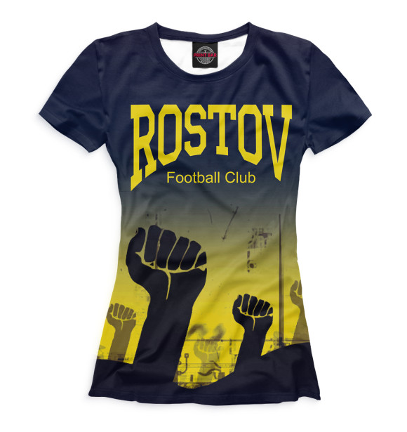 Футболка для девочек с изображением ФК Ростов цвета Белый