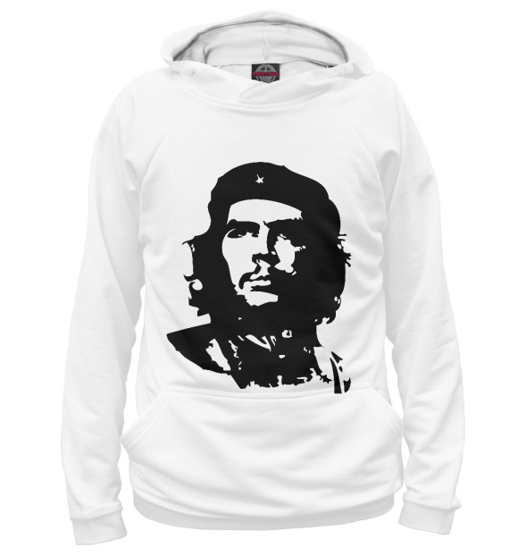 Мужское худи с изображением Эрнесто Че Гевара цвета Белый