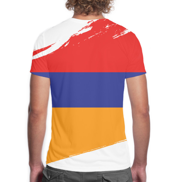 Мужская футболка с изображением Армения цвета Белый