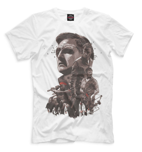 

Футболки Print Bar, Молочно-белый, Ходячие мертвецы