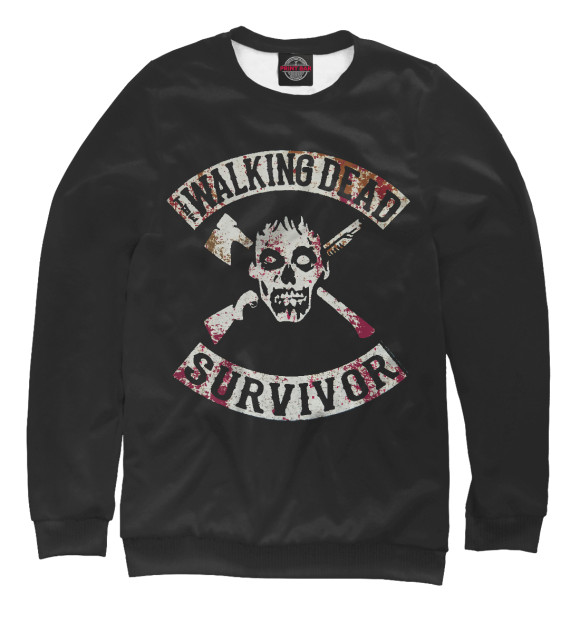 Свитшот для мальчиков с изображением The Walking Dead - Survivor цвета Белый