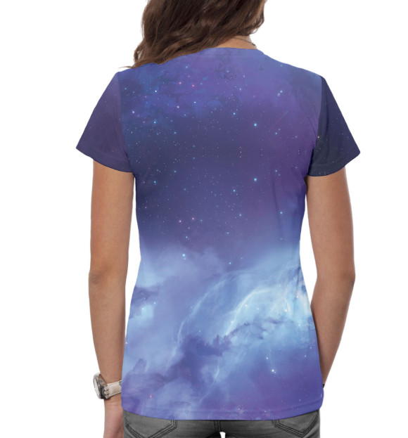 Женская футболка с изображением Единорог цвета Белый