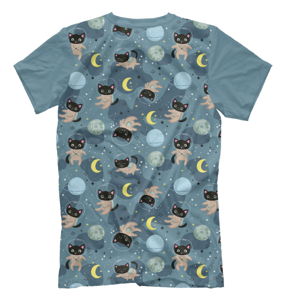 Футболка для мальчиков с изображением Space kittens цвета Белый