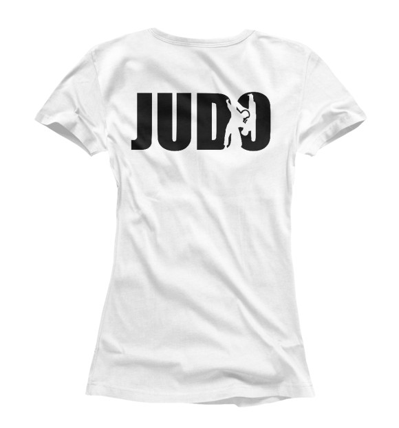 Женская футболка с изображением Дзюдо цвета Белый