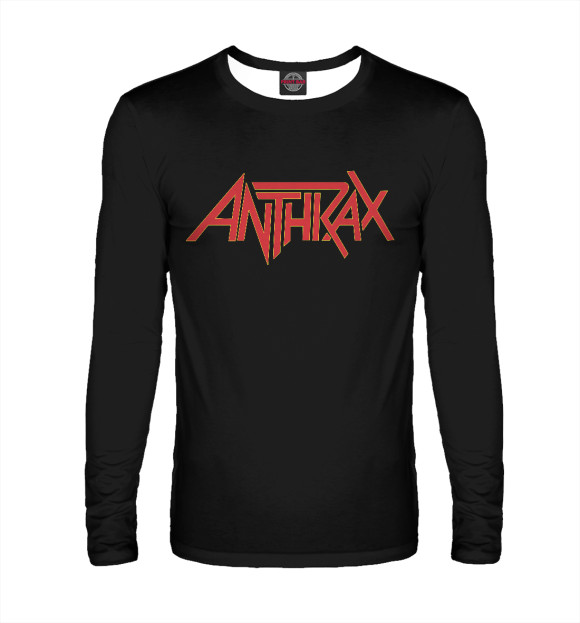 Мужской лонгслив с изображением Anthrax цвета Белый