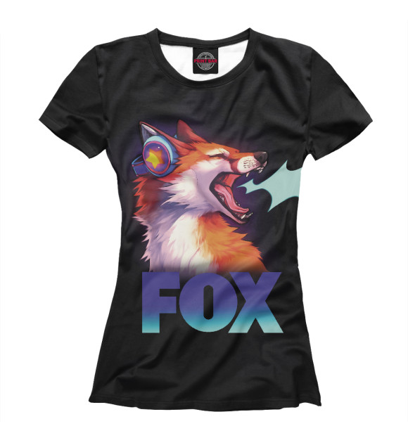 Футболка для девочек с изображением Great Foxy Fox цвета Белый