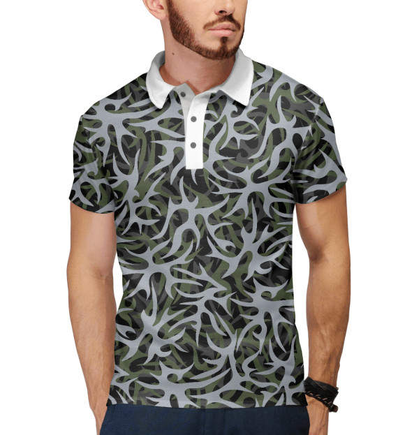 Мужское поло с изображением Мрак Рамзес цвета Белый