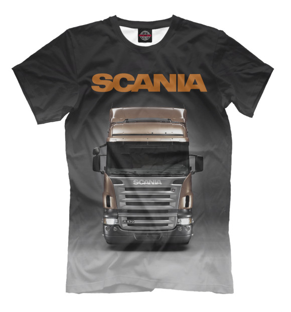 Мужская футболка с изображением Scania цвета Молочно-белый