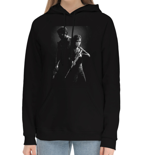 Женский хлопковый худи с притом The Last of Us цвета Черный Женский хлопковый худи с изображением The Last of Us цвета Черный