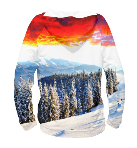 

Худи Print Bar, Белый, Зимний закат