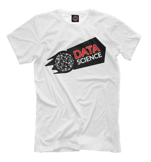 Футболка для мальчиков с изображением Data Science цвета Молочно-белый