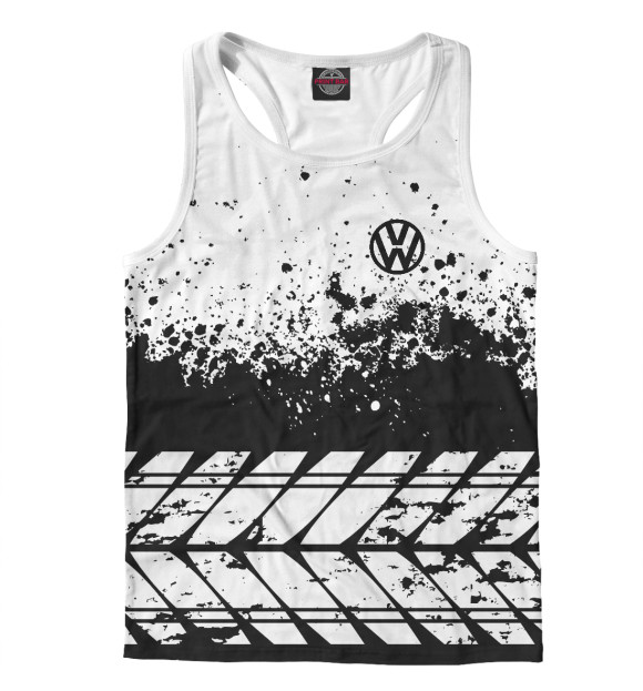 Мужская майка-борцовка с изображением VOLKSWAGEN SPORT цвета Белый