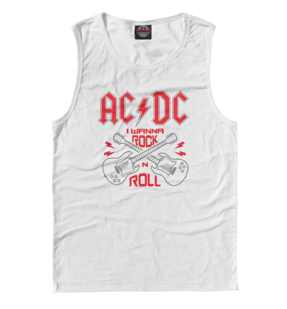 Майка для мальчика с изображением AC/DC цвета Белый