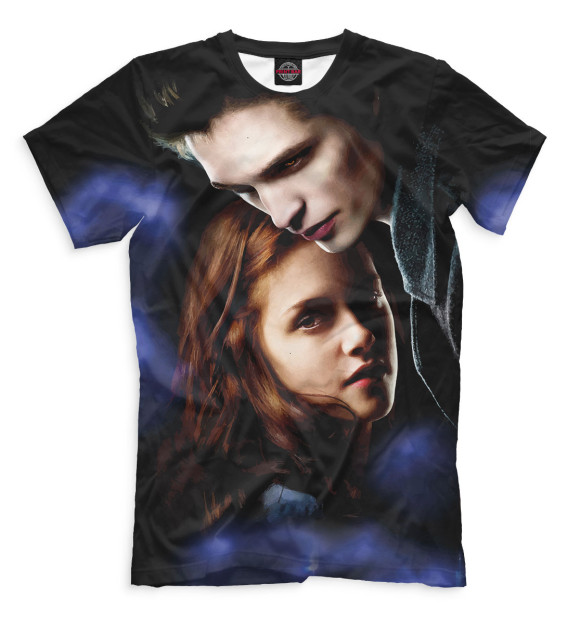 Мужская футболка с изображением Сумерки цвета Черный