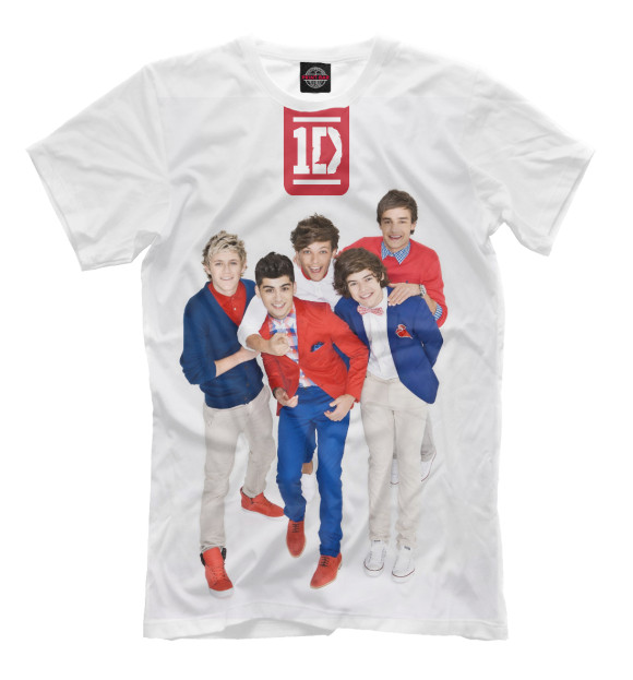 Мужская футболка с изображением One Direction цвета Молочно-белый