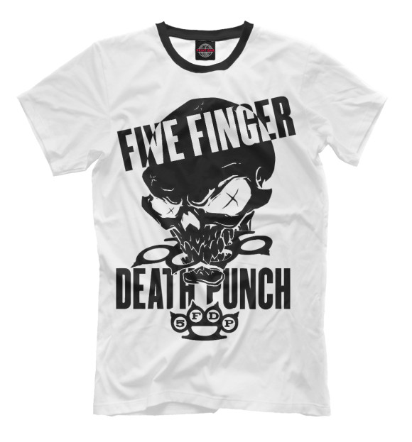 Футболка для мальчиков с изображением Five Finger Death Punch цвета Молочно-белый
