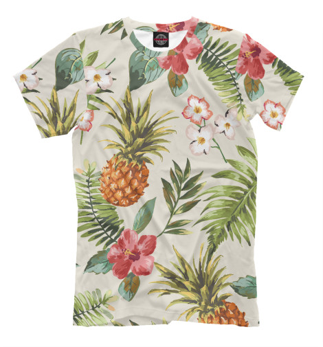 

Футболки Print Bar, Бежевый, Ананасы