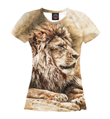 

Футболки Print Bar, Белый, Лев