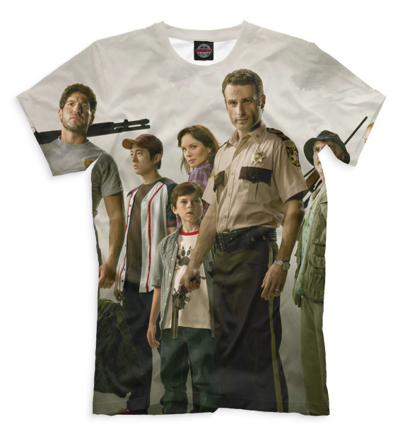 Мужская футболка с изображением Ходячие мертвецы цвета Молочно-белый