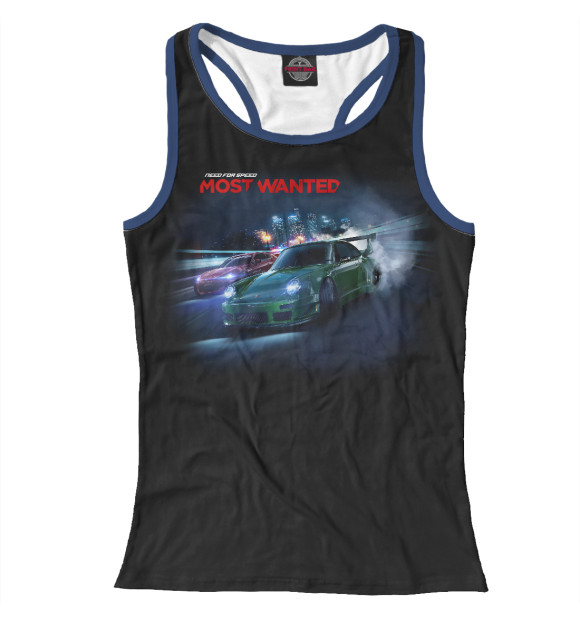 Женская майка-борцовка с изображением Need for Speed цвета Белый