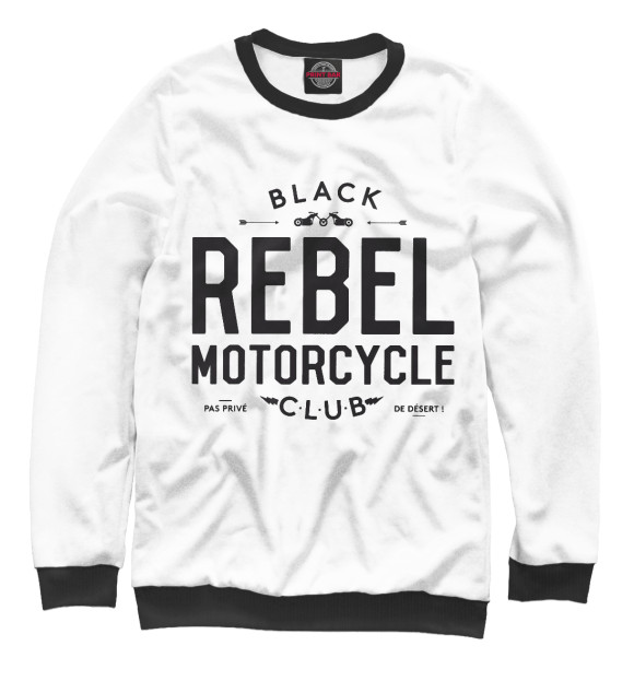 Мужской свитшот с изображением Black Rebel Motorcycle Club цвета Белый
