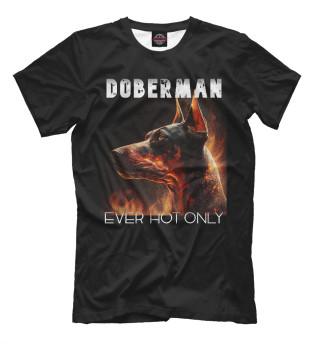 Мужская футболка Огненный доберман