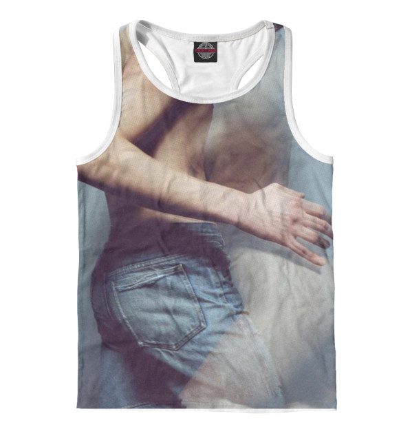 Мужская майка-борцовка с притом Sleeping with Ghosts цвета Белый Мужская майка-борцовка с изображением Sleeping with Ghosts цвета Белый