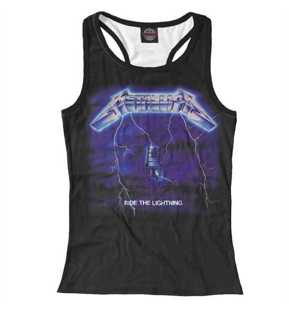 Женская майка-борцовка с изображением Metallica band цвета Белый