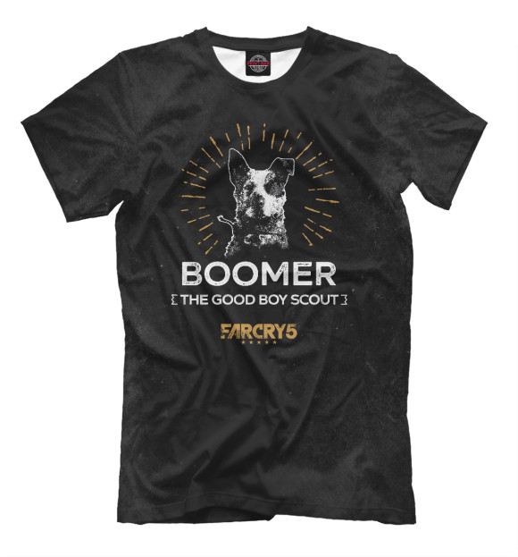 Мужская футболка с изображением Far Cry 5 Boomer цвета Черный