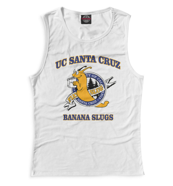 Майка для девочки с изображением UC Santa Cruz Banana Slugs цвета Белый