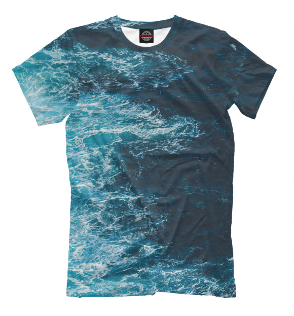 Мужская футболка с изображением Sea цвета Молочно-белый