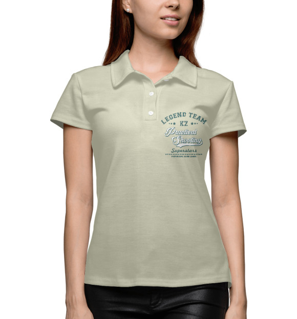 Женское поло с изображением Legend Team цвета Белый