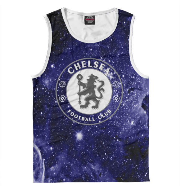 Мужская майка с изображением Chelsea Cosmos цвета Белый