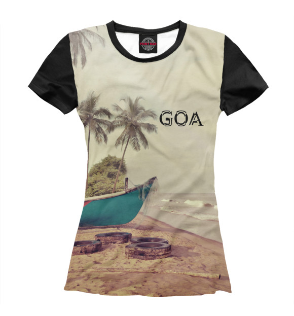 Женская футболка с изображением Goa цвета Белый