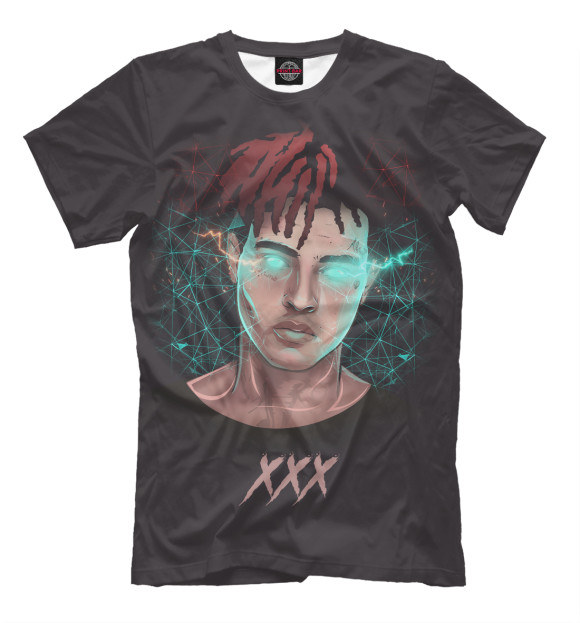 Мужская футболка с изображением XXXTentacion цвета Темно-красный