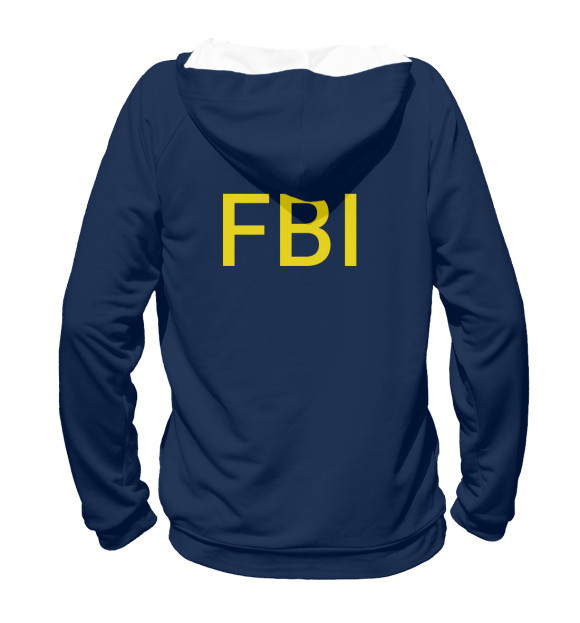 Мужское худи с изображением FBI цвета Белый