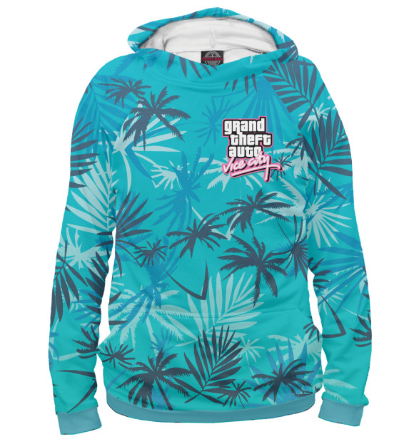 Женское худи с изображением GTA Vice City style цвета Белый
