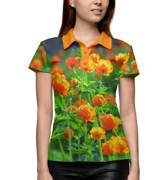 Женское поло с изображением Летнее настроение цвета Белый