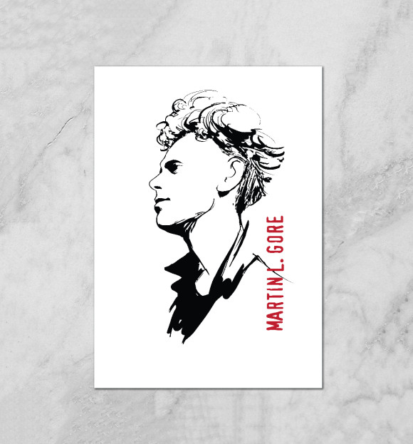 Плакат с изображением Martin Lee Gore цвета Белый
