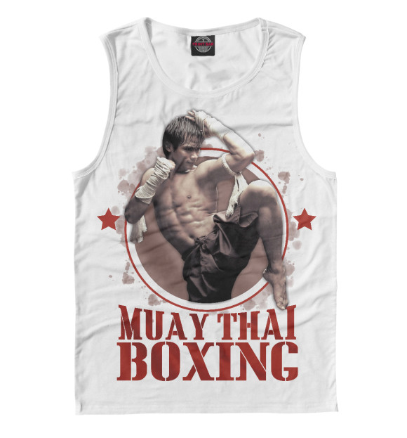 Майка для мальчика с изображением Muay Thai Boxing цвета Белый