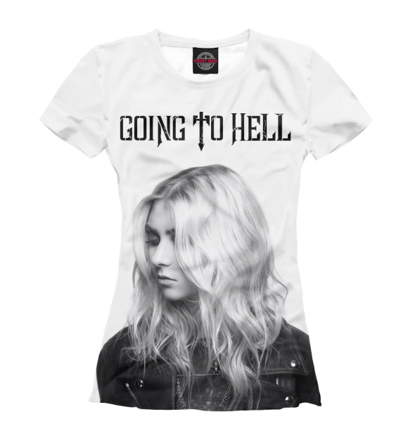 Женская футболка с изображением Going To Hell цвета Белый