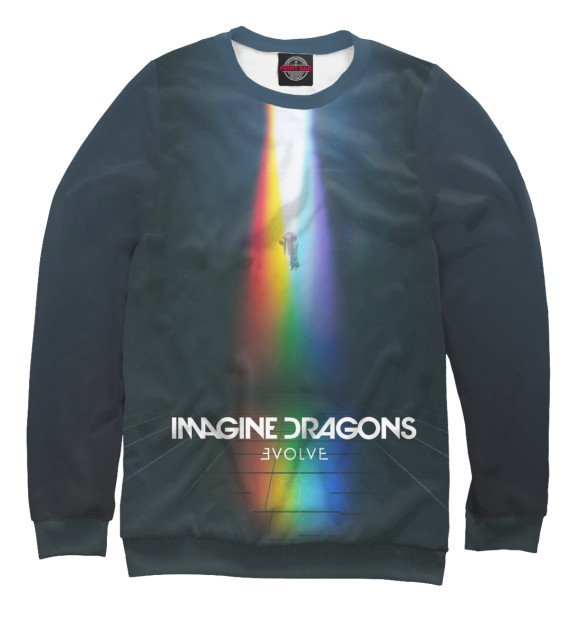 Мужской свитшот с изображением Imagine Dragons цвета Белый