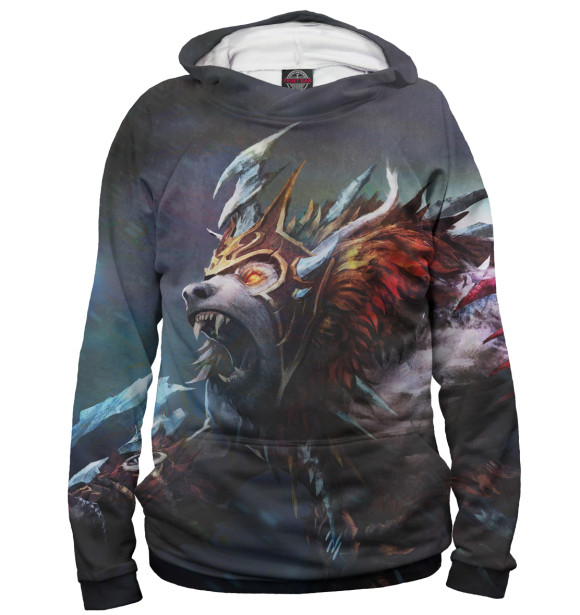 Мужское худи с изображением Ursa цвета Белый