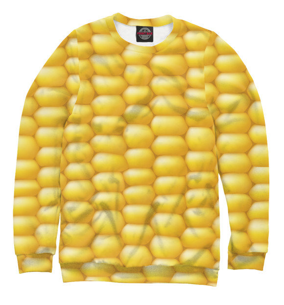 Свитшот для мальчиков с изображением Кукуруза цвета Белый