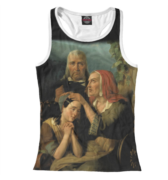 Женская майка-борцовка с изображением Блудная дочь цвета Белый