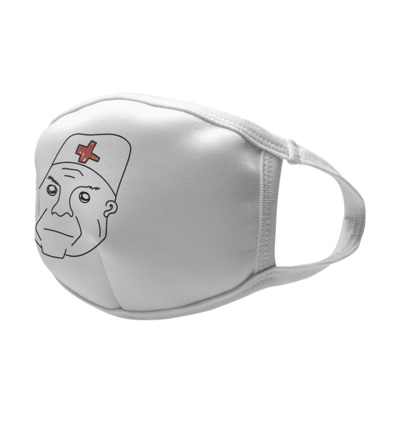 Маска тканевая с изображением Врач цвета Белый