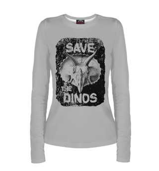 Женский лонгслив Save the dinos
