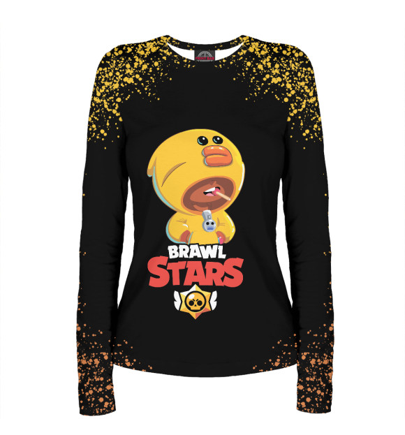 Женский лонгслив с изображением Brawl Stars цвета Белый