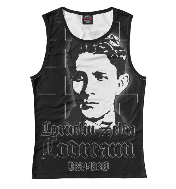 Майка для девочки с изображением Корнелиу Кодряну цвета Белый