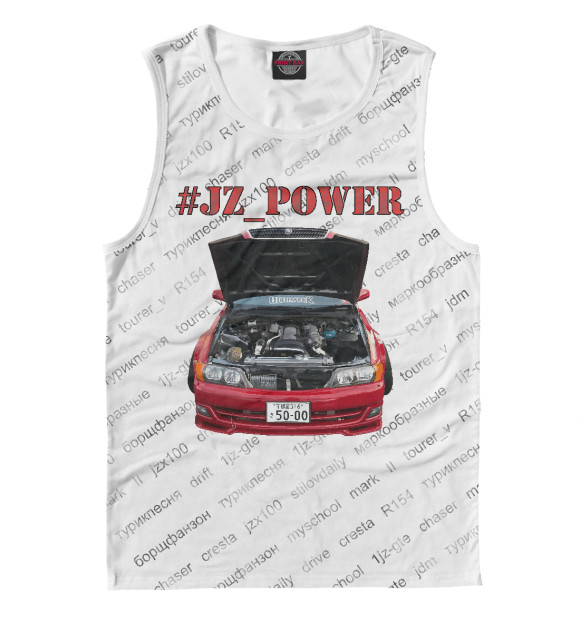 Майка для мальчика с изображением JZ_POWER Ver.1 цвета Белый
